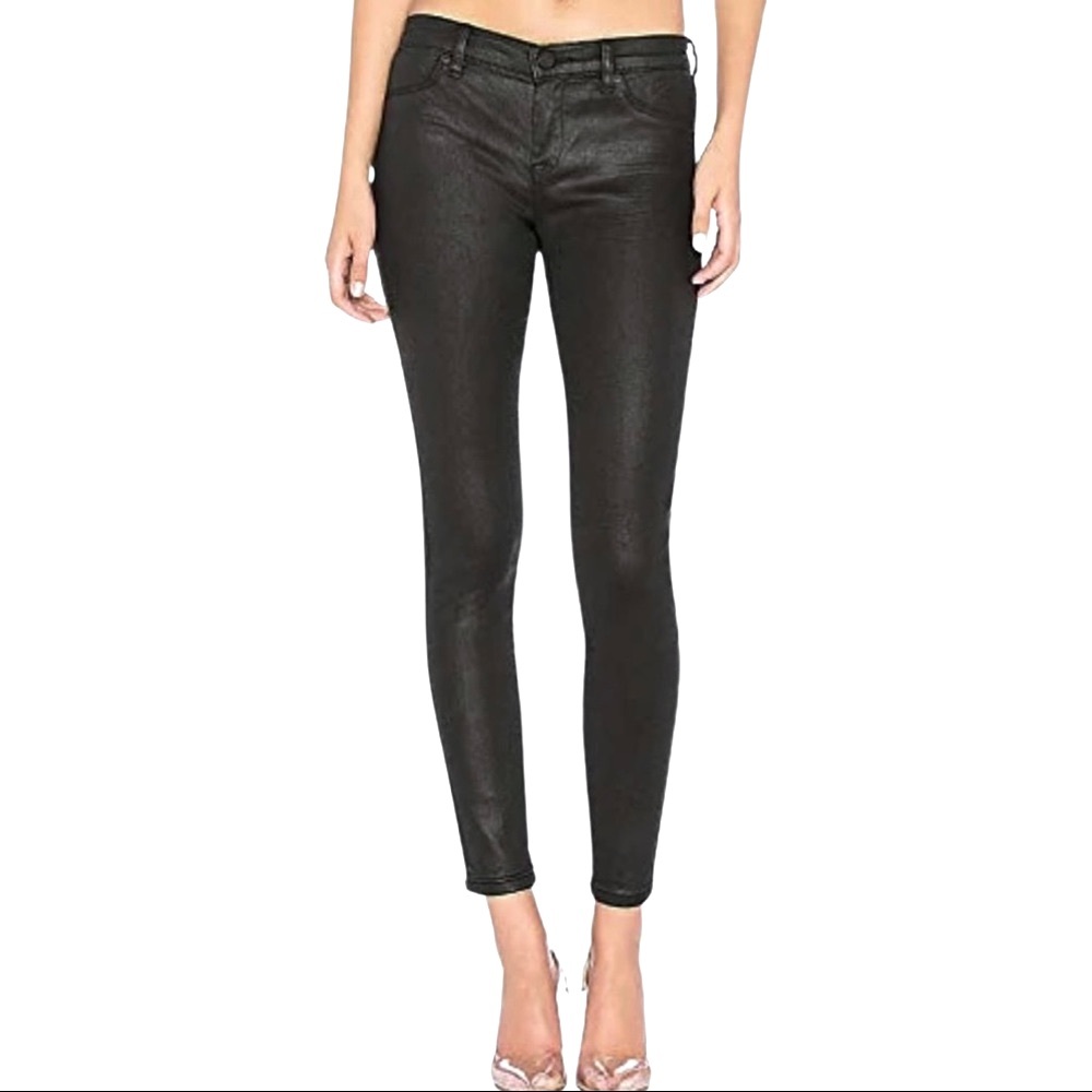 BLANK NYC The Mercer Black Coated Maneater Super Skinny Jeans